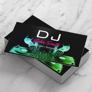 Deejay DJs Mixing Music Beruflich Music Event Visitenkarte