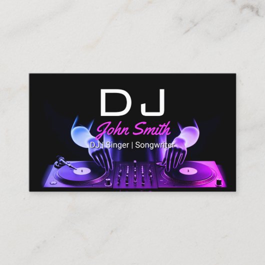 Deejay DJs Mixing Music Modern Music Event Visitenkarte (Vorderseite)