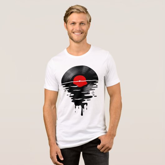 Deejay record cool Tri-Blend shirt (Vorderseite voll)