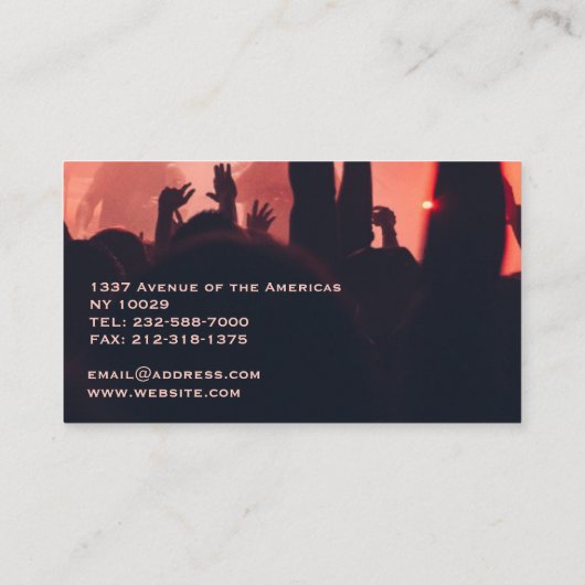 Deejay Visitenkarte (Rückseite)