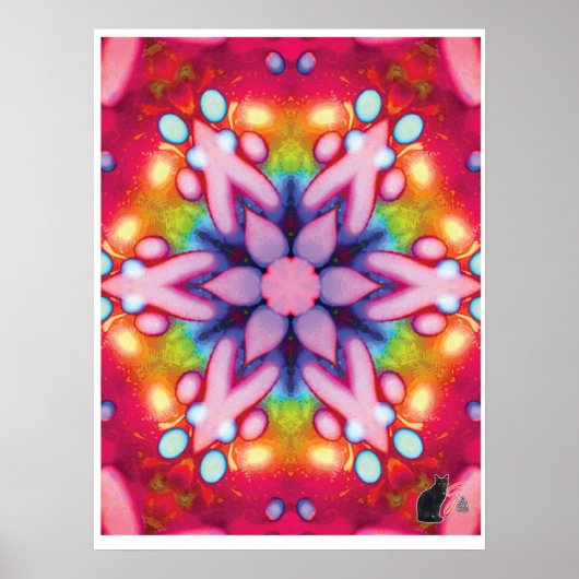 Deelish Kinetic Collage Kaleidoscope Poster (Vorne)