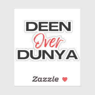 Deen Over Dunya Ramadan Mubarak Islamisch Muslim Aufkleber