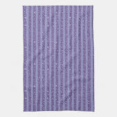 Deep Amethyst Glitter Style Horizontal Stripes Geschirrtuch (Vertikal)