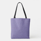 Deep Amethyst Glitter Style Horizontal Stripes Tasche (Rückseite)