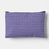 Deep Amethyst Glitter Style Horizontal Stripes Zubehörtasche (Vorderseite)
