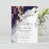 Deep Amethyst Watercolor Geode BarefootBride™ (Stehend Vorderseite)