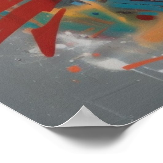 Deep and Intriguine Graffiti Art Poster (Ecke)