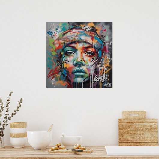 Deep and Intriguine Graffiti Art Poster (Küche)