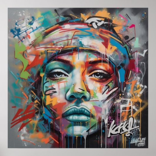 Deep and Intriguine Graffiti Art Poster (Vorne)