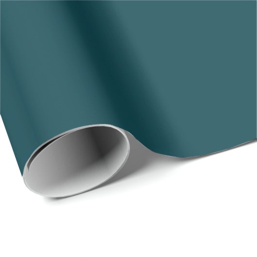Deep Aqua Solid Color Geschenkpapier (Rolleneckpunkt)