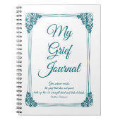 Deep Aquamarin Rose Cluster Border Gkurze Journal Notizblock (Vorderseite)