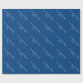 Deep Azure Blue 004080 - Custom Message or Blank Geschenkpapier (Flach)
