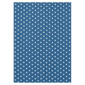 Deep Azure Blue White Polka Dots Tischdecke (Vorderseite)