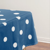 Deep Azure Blue White Polka Dots Tischdecke (Beispiel)