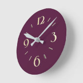Deep Berry Wall Clock Runde Wanduhr (Winkel)