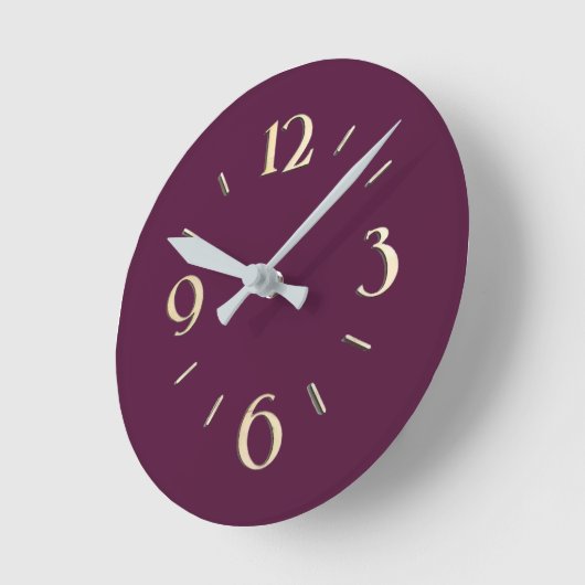 Deep Berry Wall Clock Runde Wanduhr (Winkel)