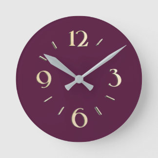 Deep Berry Wall Clock Runde Wanduhr