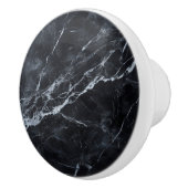 Deep Black Marble Muster Keramikknauf (Rechts)