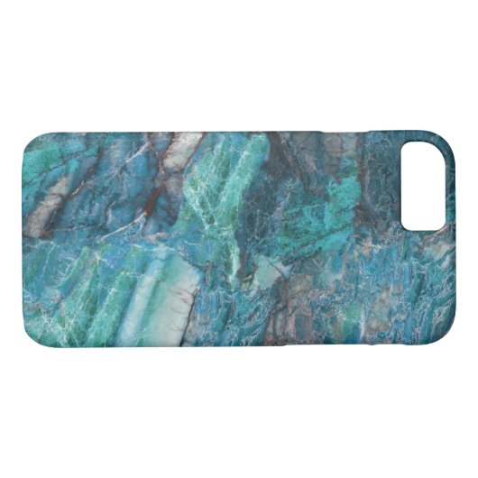 Deep Blue Abstrakt Marble Muster Case-Mate iPhone Hülle (Rückseite (Horizontal))