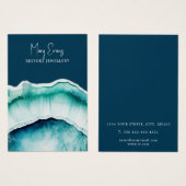 Deep blue agring Ohrring-Grafikkarte (Vorne & Hinten)