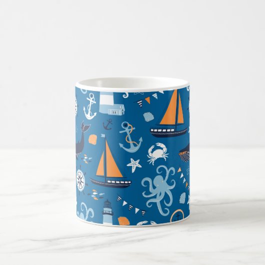 Deep Blue All Things Nautic Kaffeetasse (Mittel)