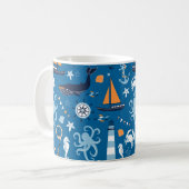 Deep Blue All Things Nautic Kaffeetasse (Vorderseite Links)