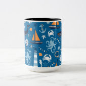 Deep Blue All Things Nautic Zweifarbige Tasse (Mittel)