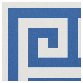 Deep Blue Alternatives griechisches Schlüsselquadr Stoff