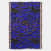 Deep Blue and Gold Fire Stone Decke (Vorderseite Vertikal)