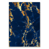 Deep Blue and Gold Marble - Platzkarten Tischnummer (Rückseite)