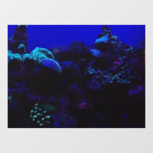 Deep Blue Aquarium scene window cling Fensteraufkleber