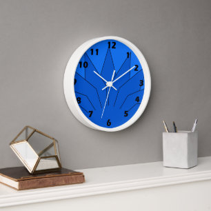 Deep Blue Art Deco Design Uhr