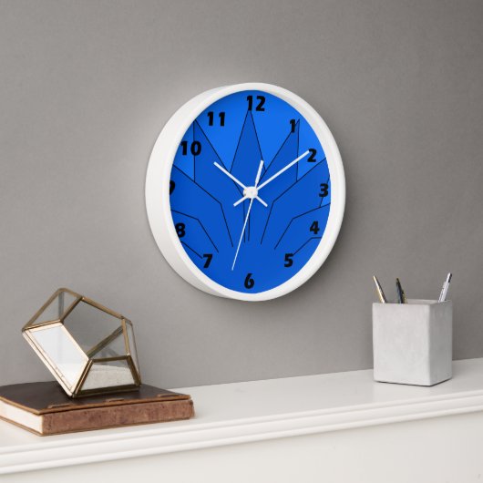 Deep Blue Art Deco Design Uhr (Büro)