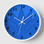 Deep Blue Art Deco Design Uhr (Vorderseite)