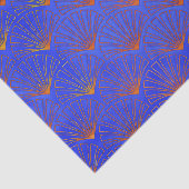 Deep blue, Asian Fan Pattern, art Deko, pattern, v Seidenpapier (Ausschnitt)