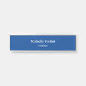 Deep Blue Beruflich Schlicht Modern Elegant Türschild (Vorderseite )