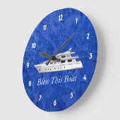 Deep Blue Bless This Boat Wallclock Große Wanduhr (Winkel)