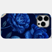 Deep Blue Blume Sea Personalisiert Phone Case (Rückseite (Horizontal))