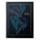 Deep Blue Botanical Dreams Spiral Notebook Notizblock (Vorderseite)