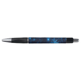 Deep Blue & Bright Snowflakes Emmy Pen Kugelschreiber