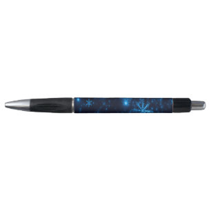 Deep Blue & Bright Snowflakes Emmy Pen Kugelschreiber