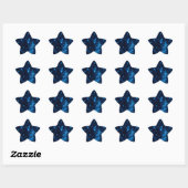 Deep Blue & Bright Snowflakes Star Sticker (Blatt)