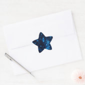 Deep Blue & Bright Snowflakes Star Sticker (Umschlag)