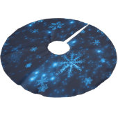 Deep Blue & Bright Snowflakes Treppenhaus Rock Polyester Weihnachtsbaumdecke (Schrägansicht)
