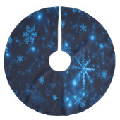 Deep Blue & Bright Snowflakes Treppenhaus Rock Polyester Weihnachtsbaumdecke (Vorderseite)