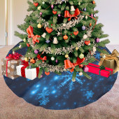 Deep Blue & Bright Snowflakes Treppenhaus Rock Polyester Weihnachtsbaumdecke