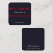 Deep Blue Business Card Quadratische Visitenkarte (Vorne/Hinten)