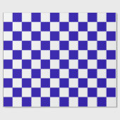 Deep blue checkered  geschenkpapier (Flach)