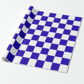 Deep blue checkered  geschenkpapier (Ungerollt)