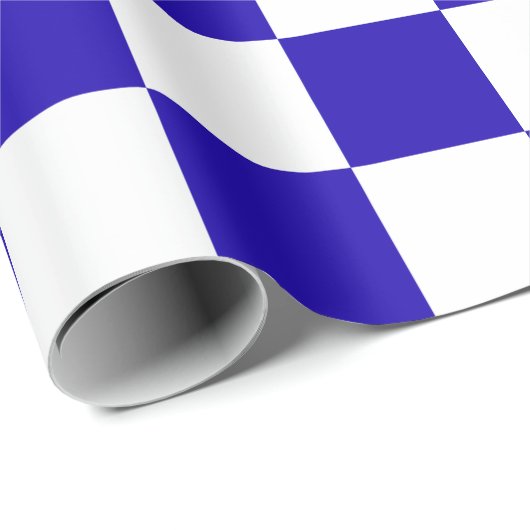 Deep blue checkered  geschenkpapier (Rolleneckpunkt)
